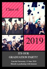 Pink Collage - Graduation Party Invitation